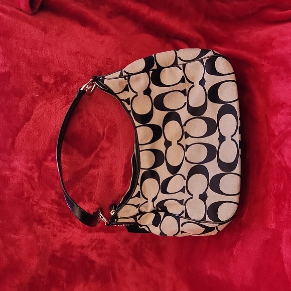 Black and gray coach purse - Picture 3 of 5